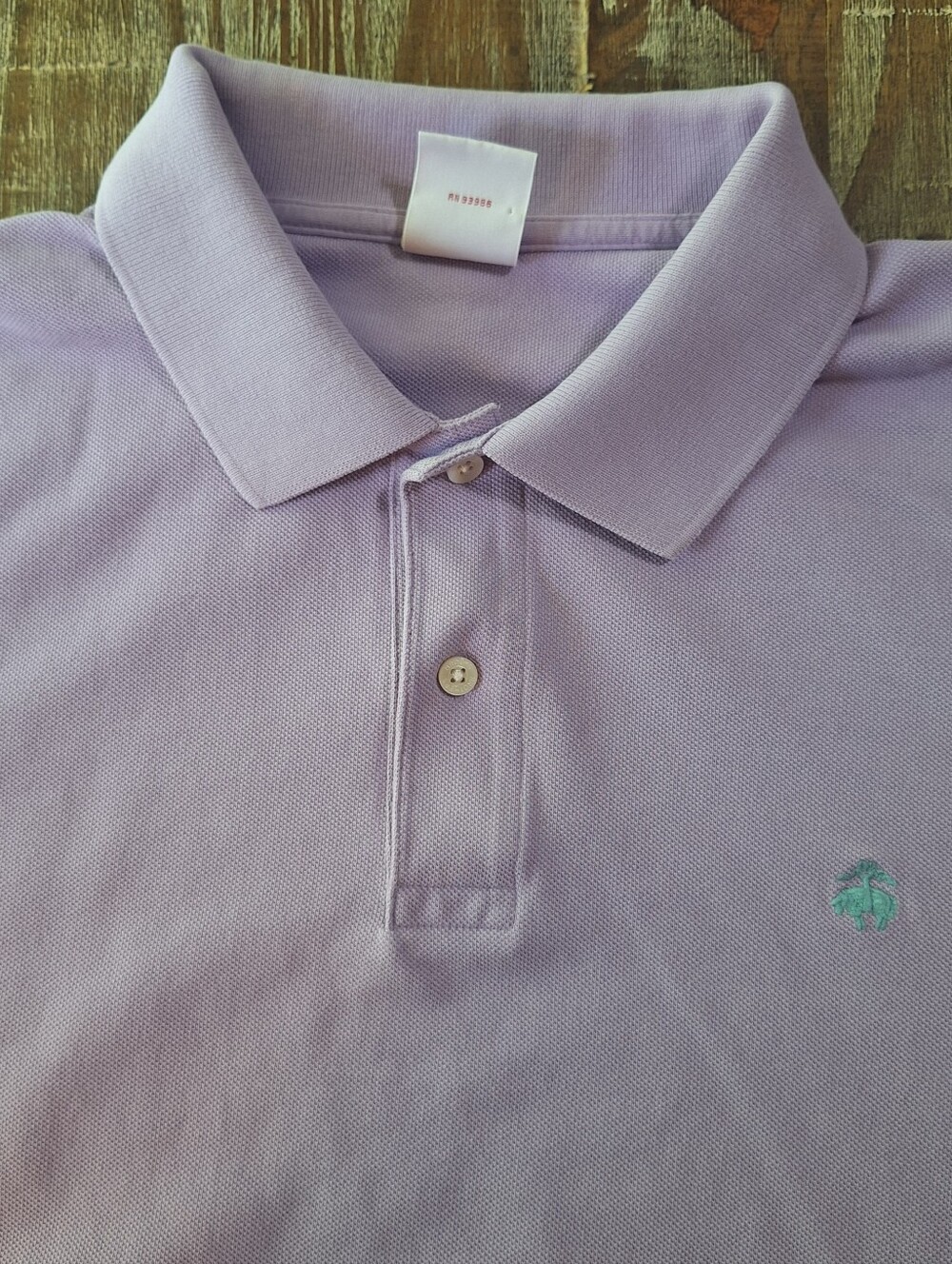 Brooks Brothers Performance Polo Men's XL Purple Shirt 100%‎ Cotton with Logo